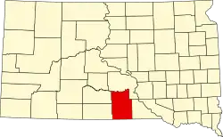 State map highlighting Tripp County
