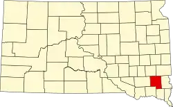 State map highlighting Turner County