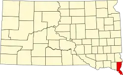 State map highlighting Union County