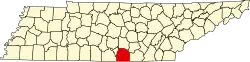 State map highlighting Franklin County
