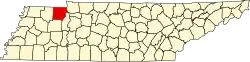 State map highlighting Henry County