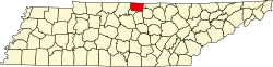 State map highlighting Macon County