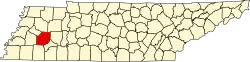 State map highlighting Madison County