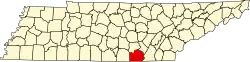 State map highlighting Marion County