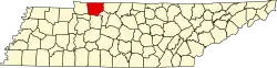 State map highlighting Montgomery County