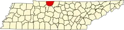 State map highlighting Robertson County