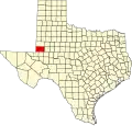 State map highlighting Andrews County