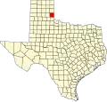 State map highlighting Collingsworth County