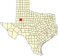 State map highlighting Dawson County