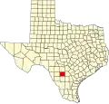 State map highlighting Frio County