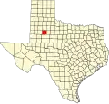 State map highlighting Garza County
