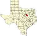 State map highlighting Hill County