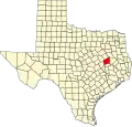 State map highlighting Leon County
