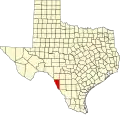 State map highlighting Maverick County