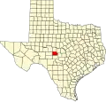 State map highlighting Menard County