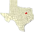 State map highlighting Navarro County