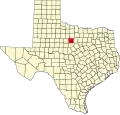 State map highlighting Stephens County