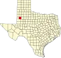State map highlighting Terry County