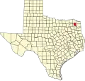 State map highlighting Titus County