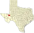 State map highlighting Ward County