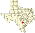 State map highlighting Wilson County