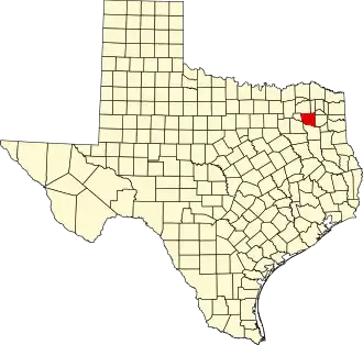 State map highlighting Wood County