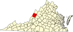 State map highlighting Bath County