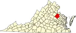 State map highlighting Caroline County