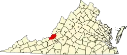 State map highlighting Craig County