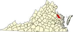 State map highlighting Essex County