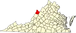 State map highlighting Highland County