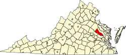 State map highlighting King William County