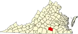 State map highlighting Lunenburg County