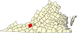 State map highlighting Montgomery County
