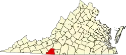 State map highlighting Patrick County