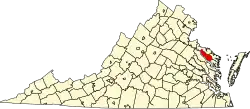 State map highlighting Richmond County