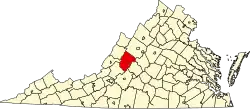 State map highlighting Rockbridge County