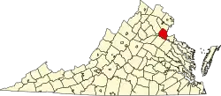 State map highlighting Stafford County