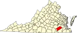 State map highlighting Sussex County