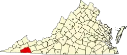 State map highlighting Washington County