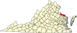 State map highlighting Westmoreland County
