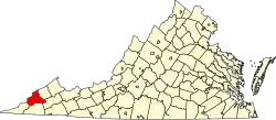 State map highlighting Wise County