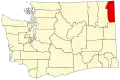 State map highlighting Pend Oreille County