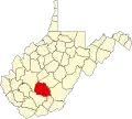 State map highlighting Fayette County