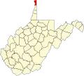 State map highlighting Hancock County