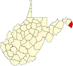 State map highlighting Jefferson County