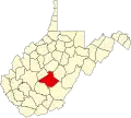 State map highlighting Nicholas County