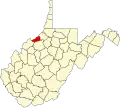 State map highlighting Pleasants County