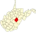 State map highlighting Webster County