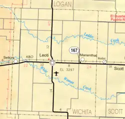 KDOT map of Wichita County (legend)